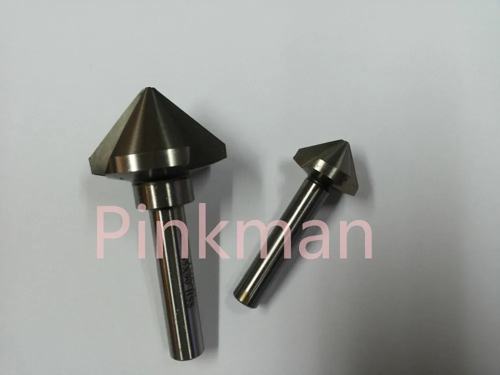 1pc 40mm 90 Degree 3 Flute HSS Chamfer Chamfering End Mill Cutterin