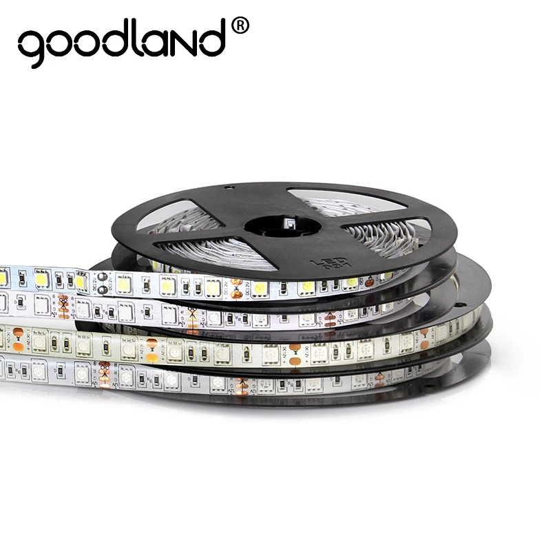 Goodland Светодиодная лента RGB Водонепроницаемая 5 м 12 В постоянного тока 60