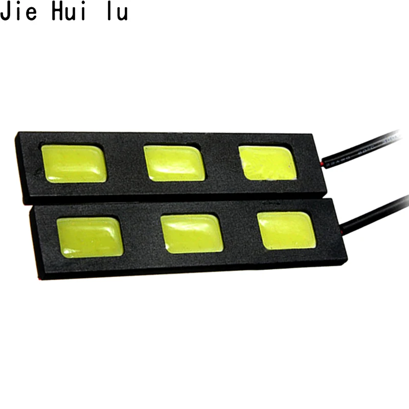 

1pcs Super Bright 3 COB ultra-thin Waterproof Led DRL Daytime Running Light Fog Light White Day Time Running Lamp DC 12V