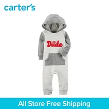 Sweet slogan Hooded Jumpsuit Cotton Kanga pocket Carter’s baby clothing Boy Spring & Fall 118H963