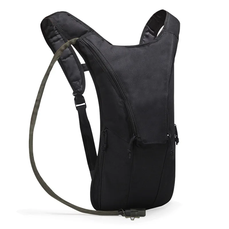 Тактический гидратационный рюкзак, сумка для воды на открытом воздухе, военный, для кемпинга, нейлоновая, верблюжья, сумка для воды для велоспорта, охоты - Цвет: Черный