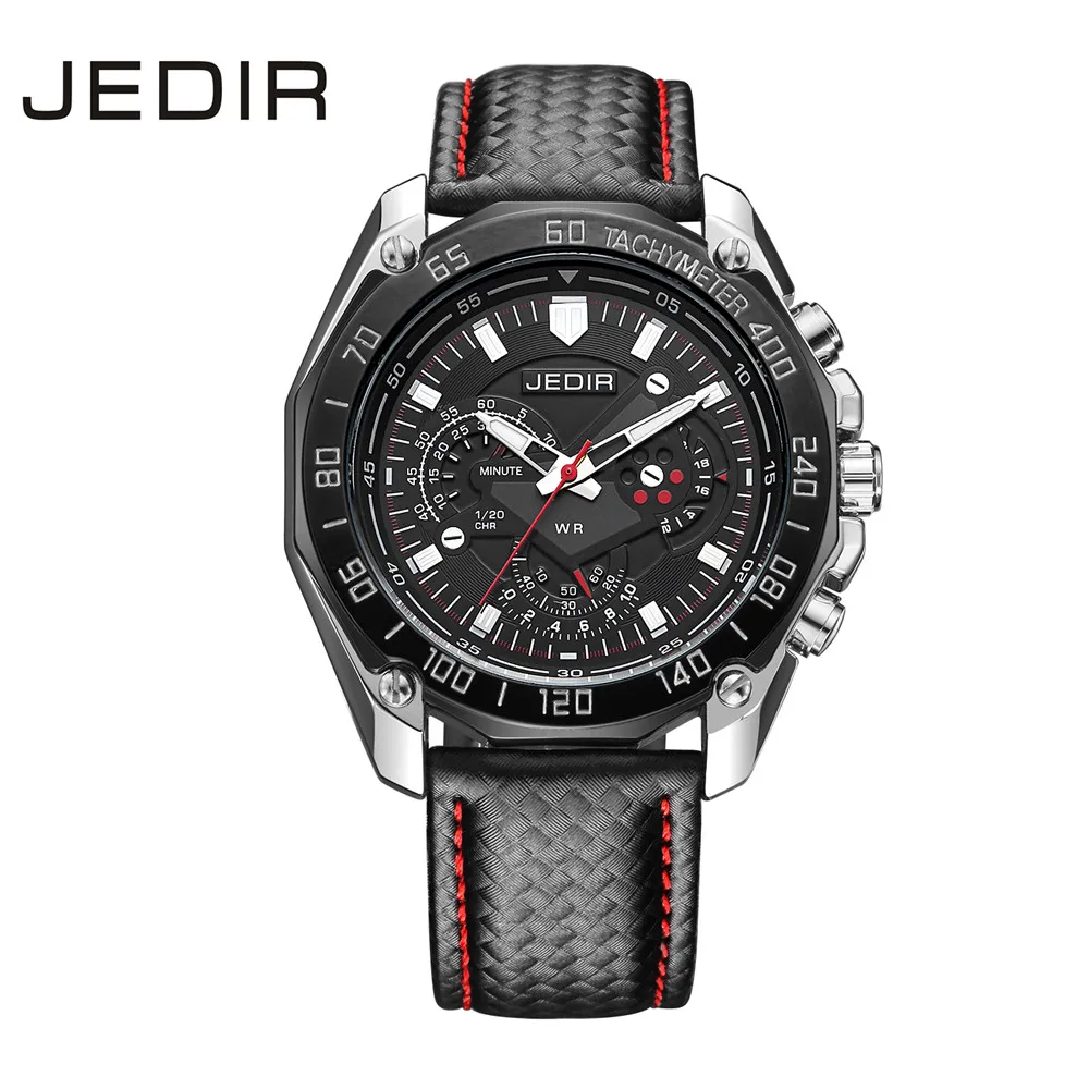 

JEDIR Sports Brand Quartz Mens Watches Luxury Quartz-watch Clock Men Leather Strap Male Wristwatch Relogio Masculino N17