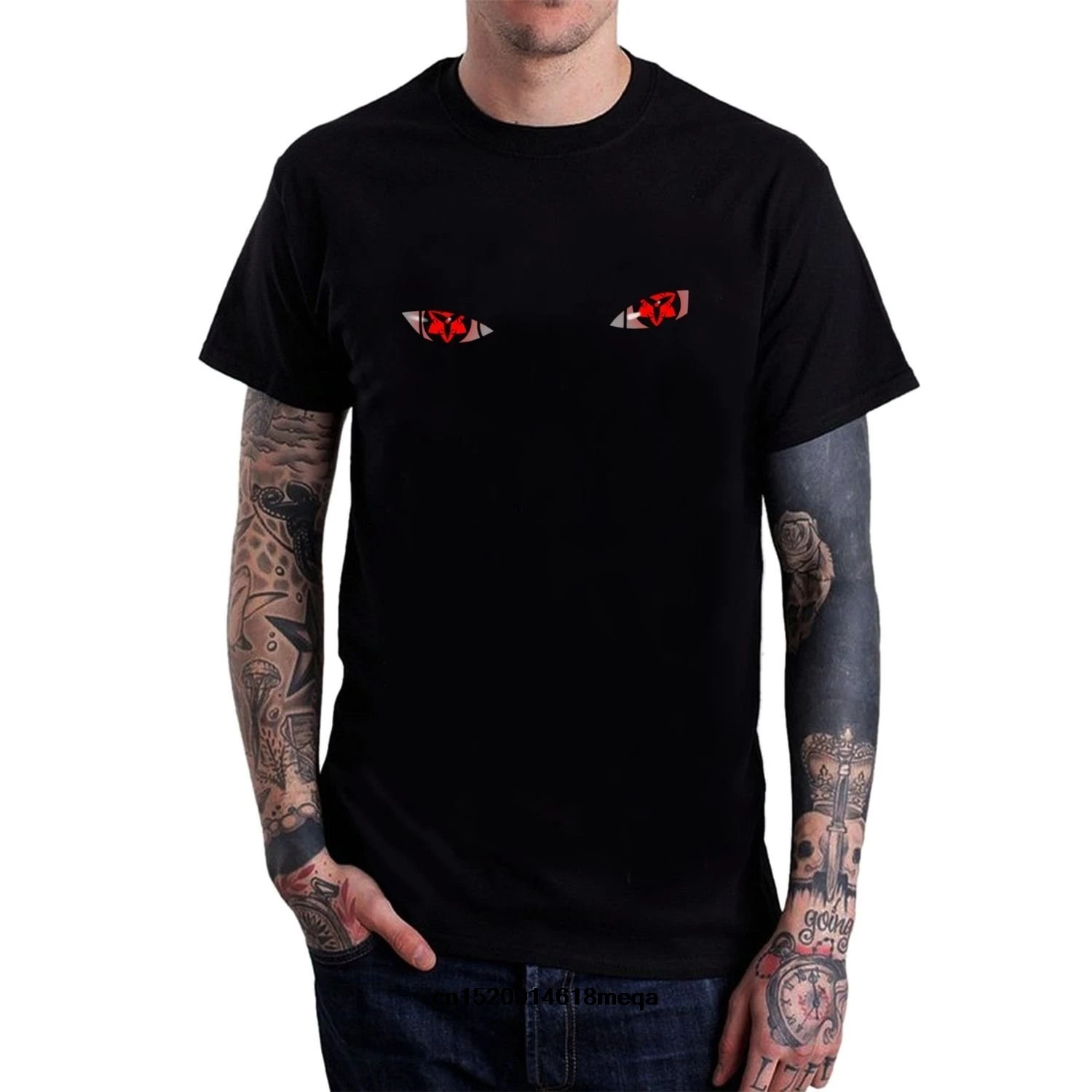 

2019 funny t shirts Sasuke Open Sharingan Men's Fashion T-shirt