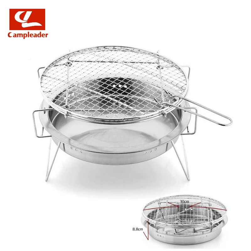 

Outdoor Stainless Steel BBQ Grill Small Portable Barbecue Grilled Net Camping Picnic Charcoal Folding Barbecue CL226