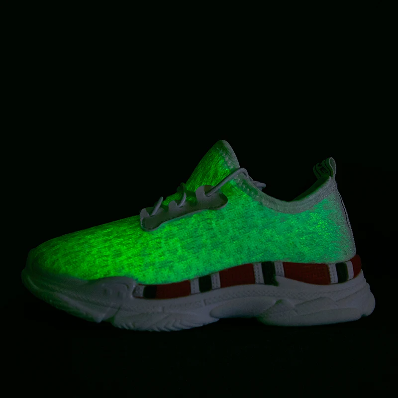 

No USB Light Kids Mesh Shoes 2019 New Designal Summer Special luminous Light Children Sneakers Fiber Optic Shoes for Girls Boys