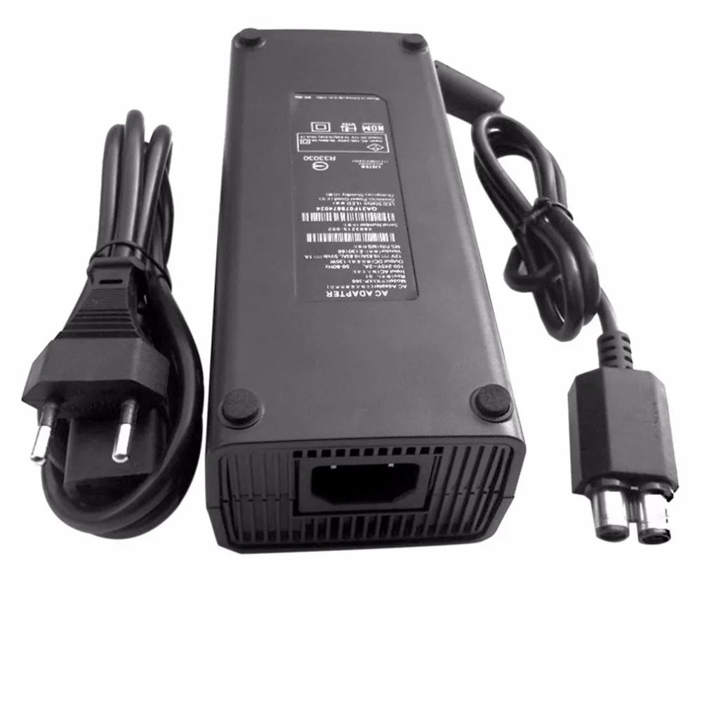 Адаптер переменного тока 100-240 В, зарядное устройство с европейской вилкой, кабель для Xbox 360 Slim, Идеальная Замена зарядного устройства, светодиодный светильник-индикатор
