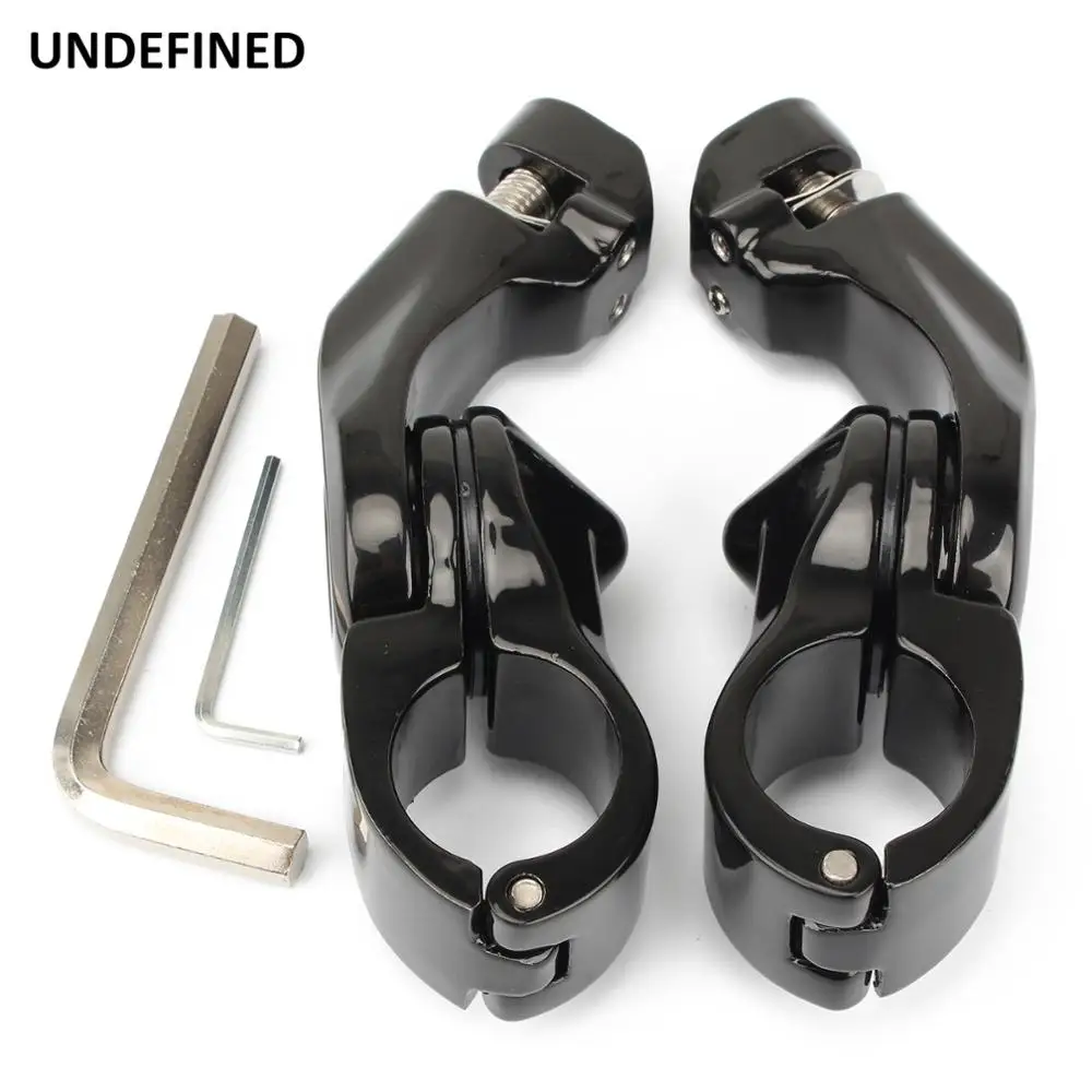 

Motorcycle Foot Peg Mount Highway 1 1/4" 32mm Engine Guard Crash Bar Adjustable Angled Footrest Bracket Kit For Harley Universal