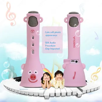 

HAOBA Wireless Microphone Bluetooth Speaker Stereo Music Player For KTV Karaoke Singing For Android IOS Phone For Boy Girl