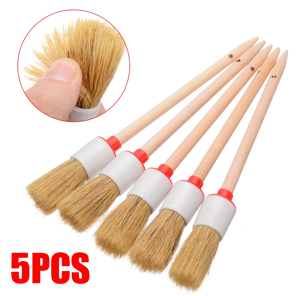 

5pcs Multi-Functional Auto Interior Washing Detailing Brushes Car Wash Slit Brush Clean Seat Detail Brush