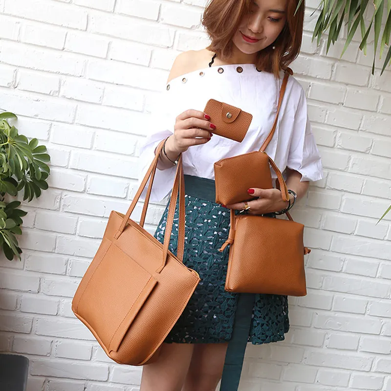 4 قطعة مجموعة النساء الكتف Crossbody حقيبة يد محفظة بو الجلود الأزياء للسفر 88 LT88 4 قطعة مجموعة النساء الكتف Crossbody حقيبة يد محفظة بو الجلود الأزياء للسفر 88 LT88