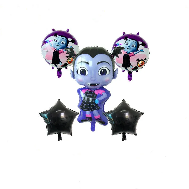 5/20 piezas chica vampiro bruja del Pentagram helio Globos niños juguetes Globos Halloween parte látex Vampirina globo Decoración