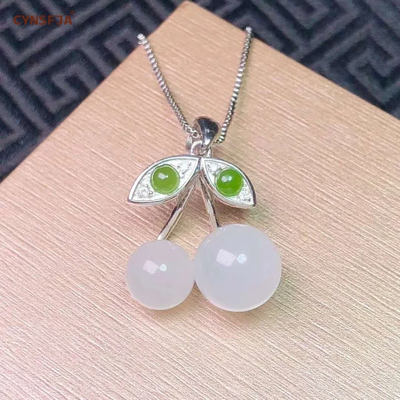 925 Silver Inlaid Jade Lucky Jade Pendant Nephrite Certified Natural Chinese Hetian White Jade High Quality Birthday Gifts Fine Jewelry