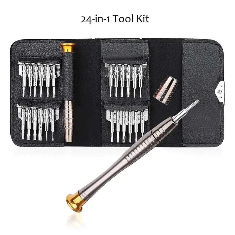 

24-in-1 Screwdriver set Phillips Slotted Torx Triangle T2 T3 T6 T8 T10 T15 Screw Driver Bits Wallet Tool Kit Phone Repair Tool