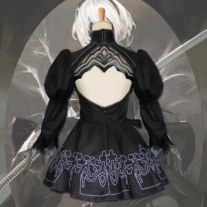 Nier automata 2b Косплей nier automatas nier: automata jorha 2b актриса костюмы на Хэллоуин аниме косплей женские Вечерние