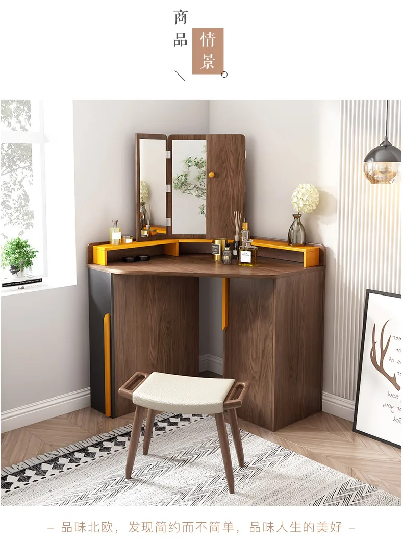 Us 1099 0 Small Family Corner Dressing Table Bedroom Modern Simple Corner Storage Makeup Table Dressing Table In Dressers From Furniture On