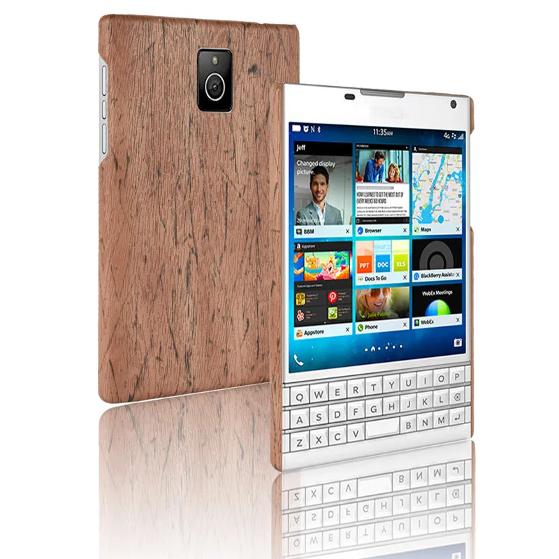 

For Blackberry Passport Q30 phone bag case Wood grain Skin PU leather Protective Case Cover
