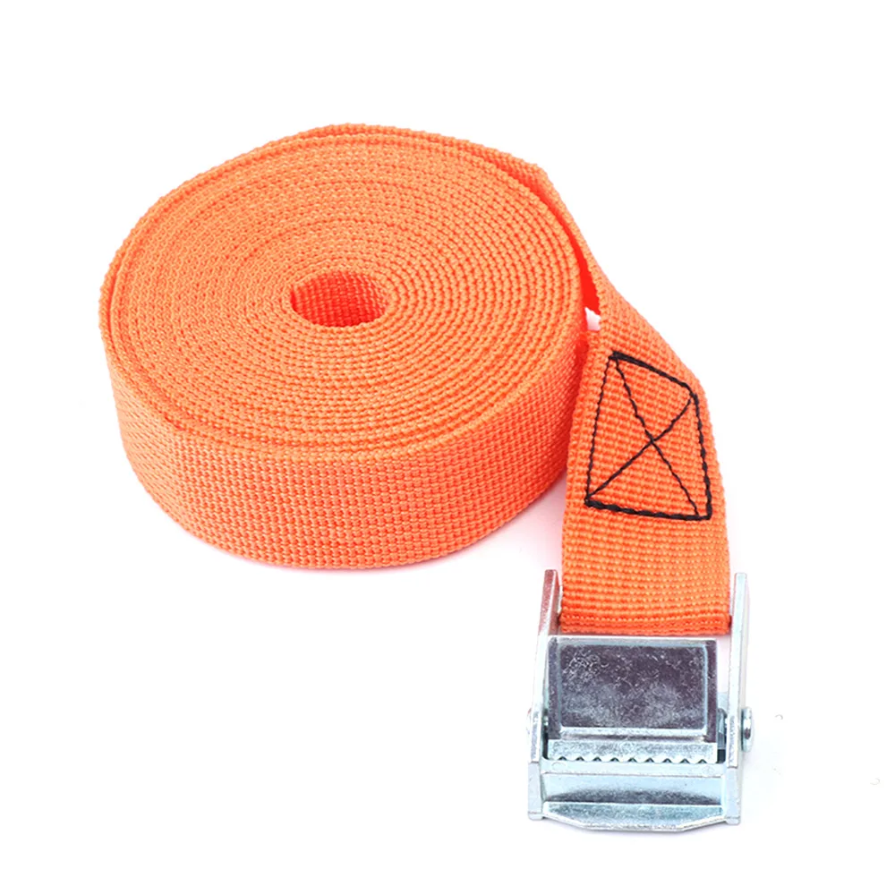 New 5M*25mm Car Tension Rope Tie Down Strap Strong Ratchet Belt Luggage