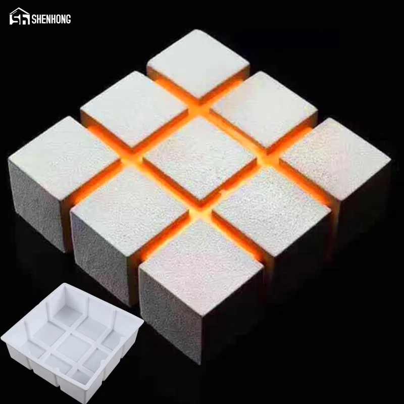 SHENHONG Pop Lava Cube Rock Art Форма для торта 3D силиконовая форма для отделки мусс форма для выпечки кондитерских изделий Silikonowe Moule - Цвет: Cube