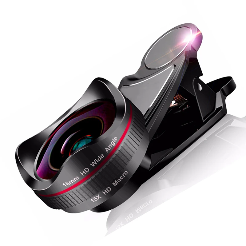 

Professional 15x Macro Camera Photo HD 0.6x Super Wide Angle Phone Lens For samsung galaxy a50 S8 iPhone 6S 7 Plus X Smartphone