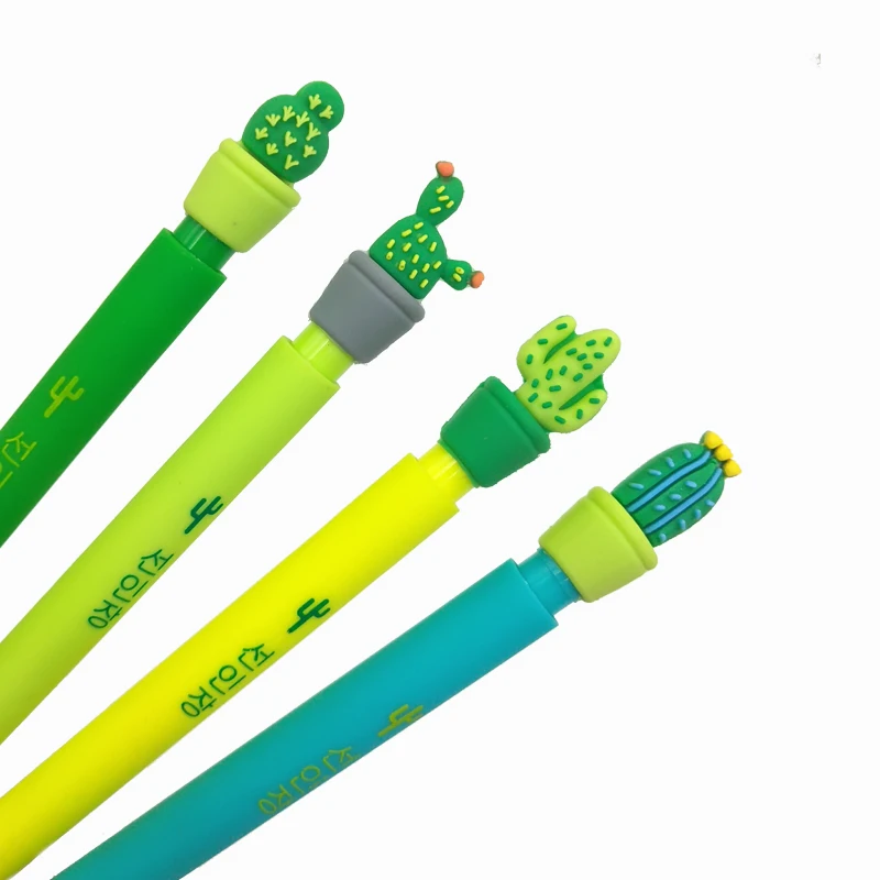 

1 Piece Cute Cactus Love Silicone 0.5mm Press Automatic Mechanical Pencil School Office Supplies Student Stationery Gift