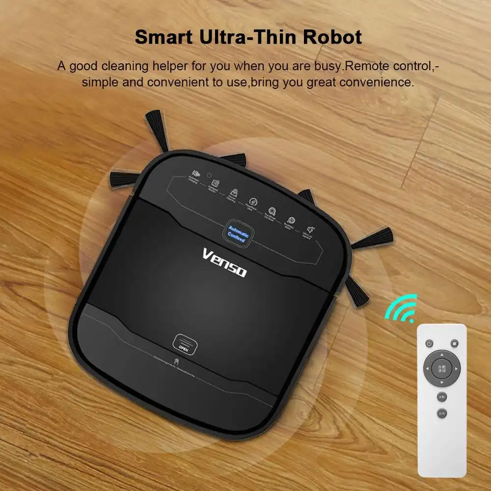 

2100pa Automatic Robotic Vacuum Cleaner Smart Home Sweeper Rechargeable Self-Charging Timer Quiet ALL Floor Dry Wet