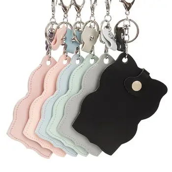 

Sell at a loss! PU Leather Lovely Cute Cartoon ID Card Holder School Bank Card Package Bag With Key Ring 11.3x7.6cm