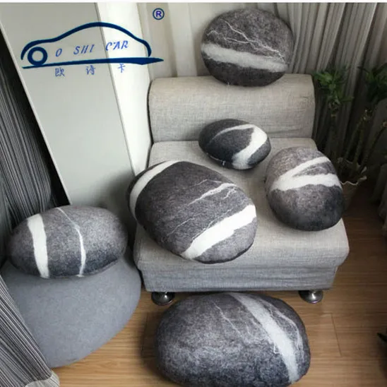 Outdoor Cushion Living Stones Pillow  Colorful Country Road Pebble Case of Pillow Floor Case of Cushion Room Decors
