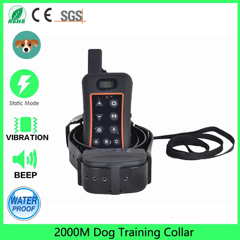 Elektrický pes šok Elektronický výcvik límec, vodotěsný a dobíjecí 3 modely Remote Training Dog Shock obojek pro lidi