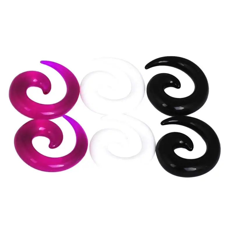 

2pcs Acrylic Expansion Spiral Ear Plug Ear Tapers Fake Tunnel Expander Rod Taper Stretching Plugs Piercing Jewelry