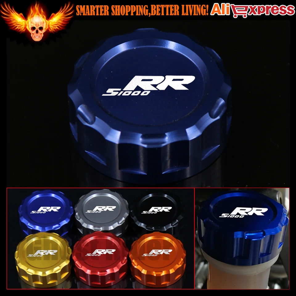 crazy sport Front Brake Master Cylinder Fluid Reservoir Cover Cap For BMW S1000RR S 1000RR 2010-2017 With Logo CNC Aluminum Motorcycle Accessories 2016 2015 2013 2012 black