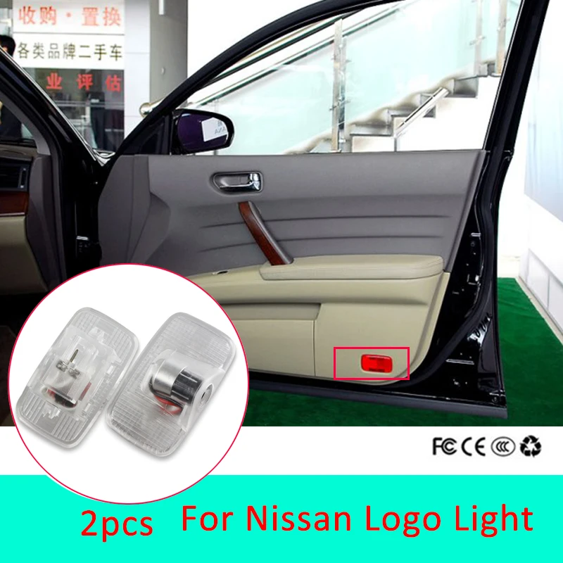 

2pcs Led car door light For Nissan Teana 2004-2007 Altima Logo Laser Projector Light emblem Welcome lamp Accessories