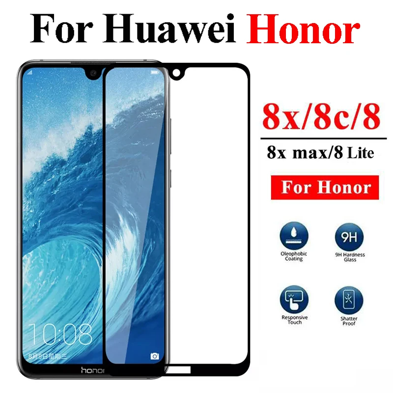 Защитный чехол для Huawei Honor 8 Bumper 8x 8c max lite light Full Cover Phone Screen x c 8xmax huavei honer Glas Tremp |