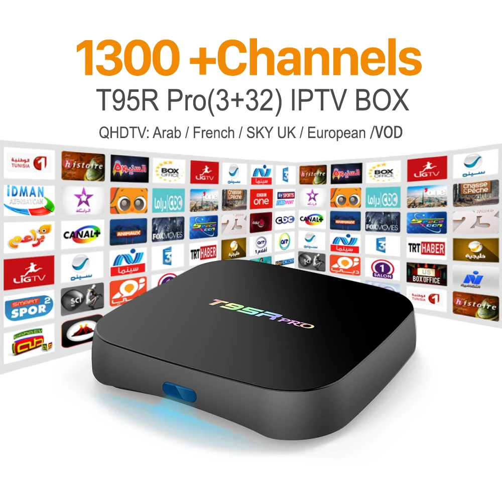 Europe Arabic French IPTV Channels Octa-core Android 6.0 TV Box S912 T95RPRO 3G RAM Sport Canal Plus French Iptv Set Top Box