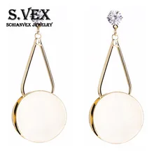 

2018 Round Crystal Stud Earrings for Women Accessories Oorbellen Bohemian Earrings Vintage Jewellery Gift