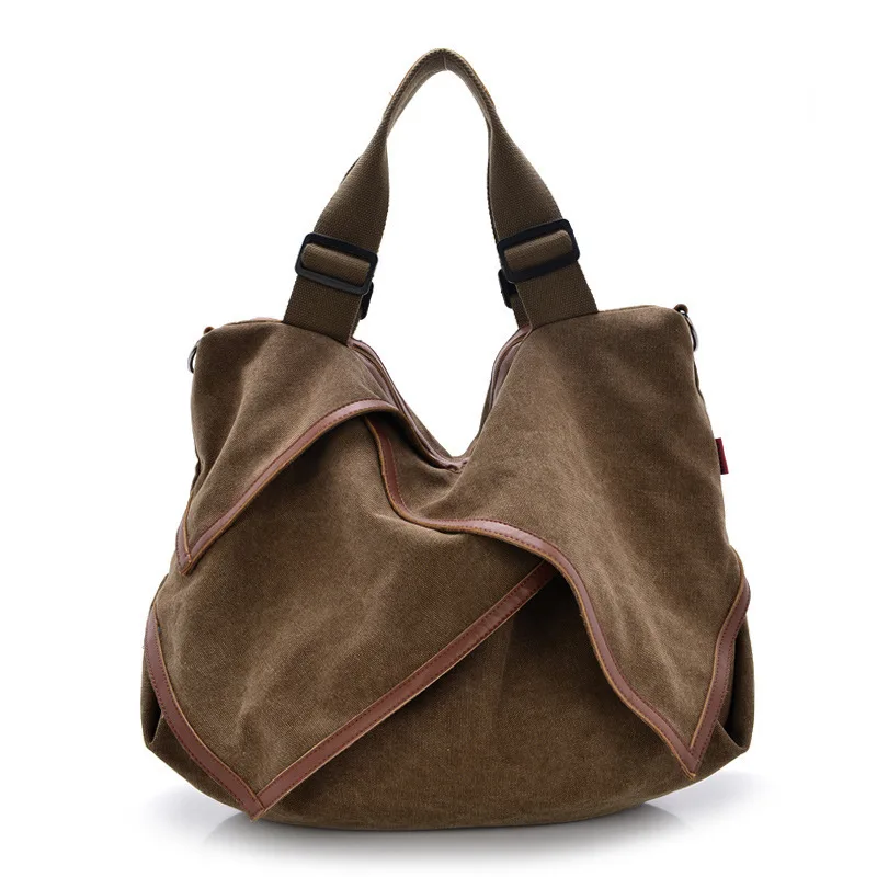 Высококачественная большая женская Холщовая Сумка, сумки через плечо, стильная повседневная женская сумка для путешествий, женская сумка через плечо, сумки-мессенджеры