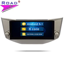 1 Din Android 8,1 автомобильный радиоприемник Восьмиядерный для Toyota Harrier для Lexus RX300 RX330 RX350 RX400H gps навигация 2G+ 32G Авторадио