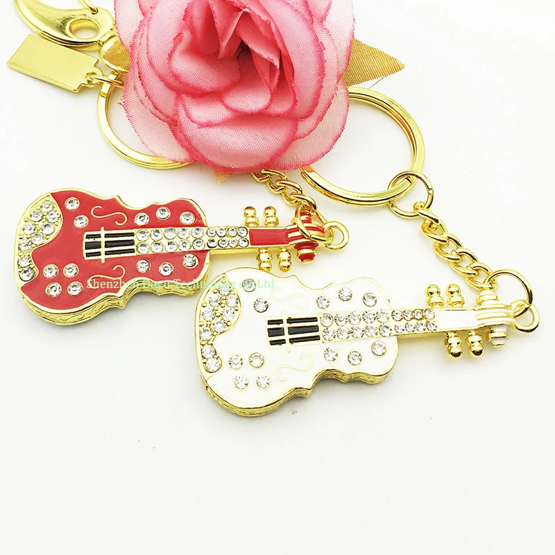 Full capacity usb flash drive 8gb guitar crystal flash