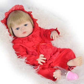 

57cm Silicone reborn baby Girl doll toy like real newborn babies alive bebe doll reborn bonecas girls gift can bathe