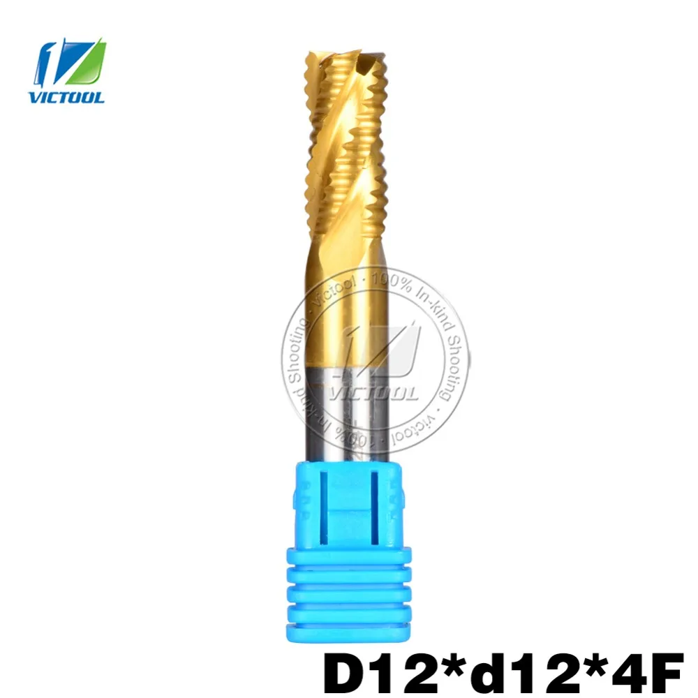 High Quality Cobalt HSS 12*12*4 flute End Mills Titanium Coating