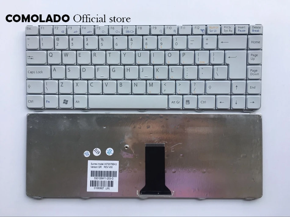 UI Keyboard for Sony for Vaio VGN-NR VGN-NS NR NS PCG-7151M PCG-7153M PCG-7154M PCG-7161M White Laptop Keyboard UI Layout
