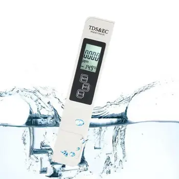 

3 in1 LCD Digital TDS/ EC Meter Tester Thermometer Pen Water Purity PPM Filter Hydroponic for Aquarium Pool Water Monitor Tool