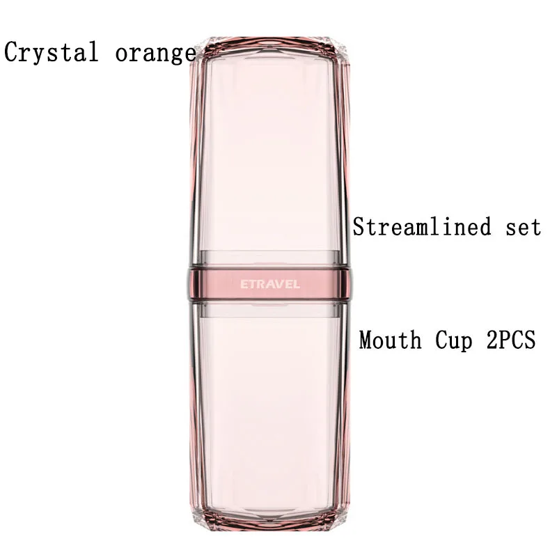 Новая дорожная чашка для мытья, портативные туалетные принадлежности для путешествий, зубная паста, зубная щетка, перегородка, коробка для хранения, аксессуары для ванной комнаты, наборы - Цвет: Simple orange