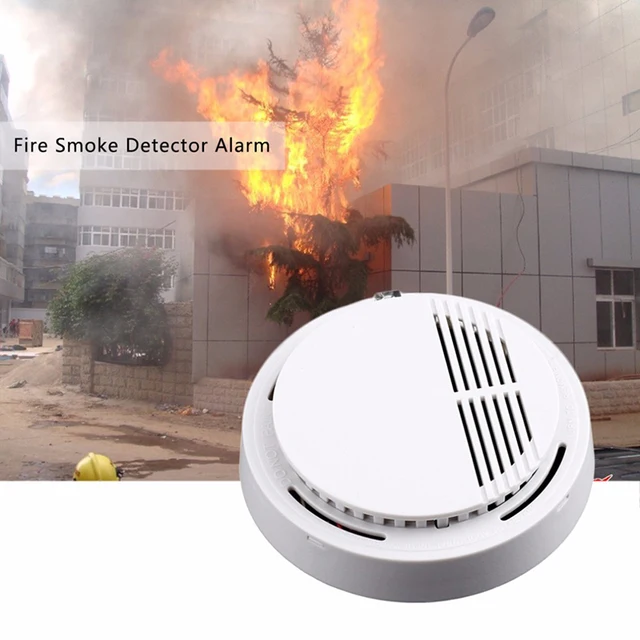 Smoke Detector Fire Alarm Monitor Home Security System for Family Guard Office Building Restaurant Hazardous Gas Detector