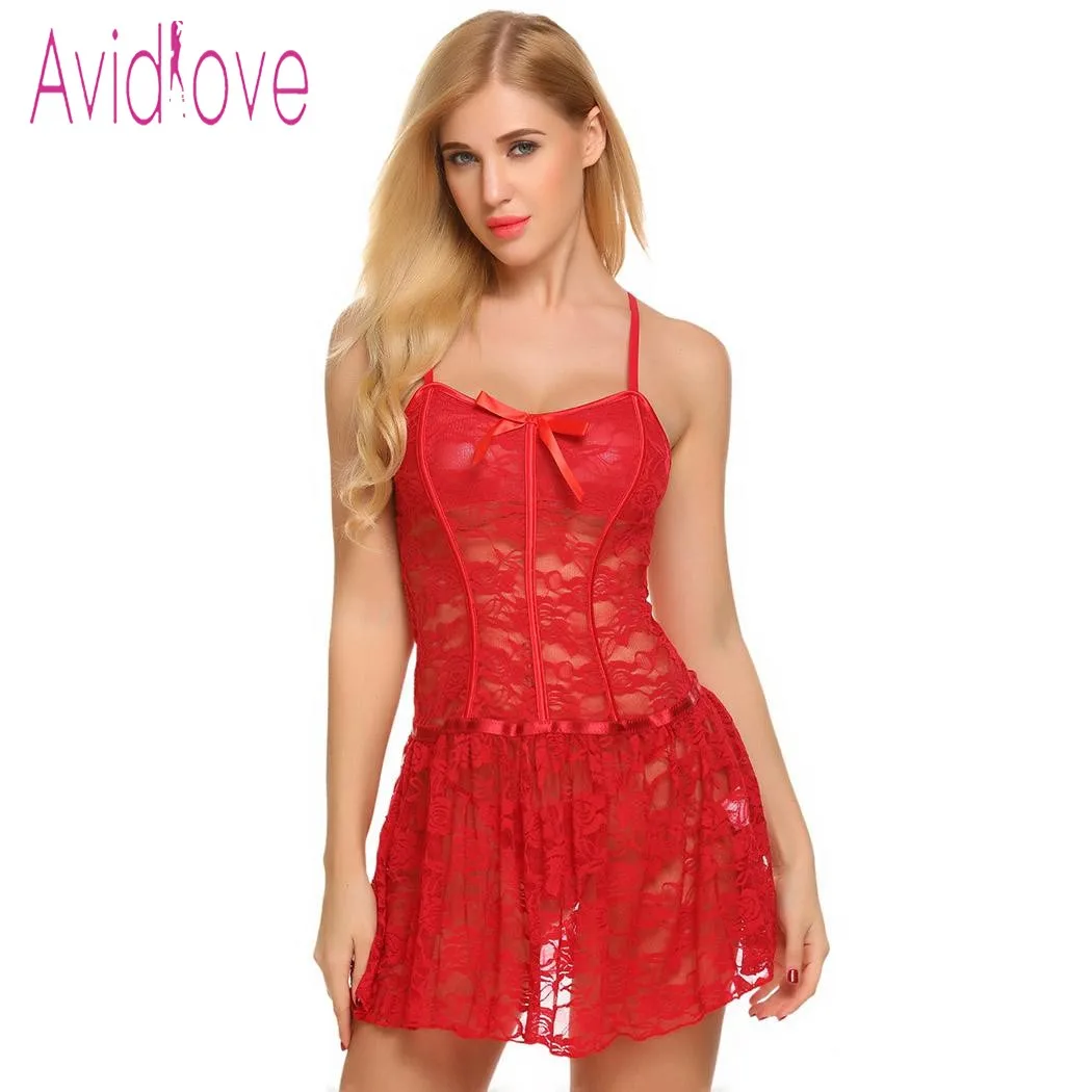 Avidlove нижнее белье сексуальное эротическое горячее платье Babydoll женское цветочное