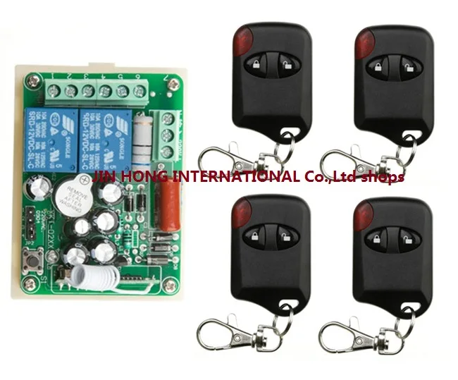 

AC220V 2CH Wireless Remote Control Switch System teleswitch 1*Receiver + 4 *cat eye Transmitters for Appliances Gate Garage Door