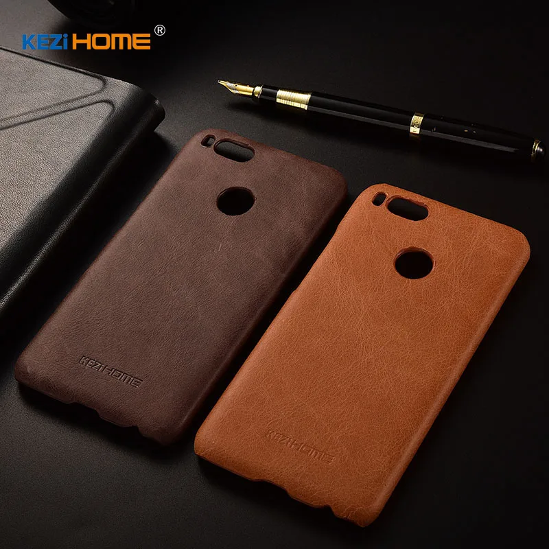 Для Xiaomi mi 5x случае KEZiHOME Натуральная Кожа Твердый переплет Капа для A1 5 ''телефон