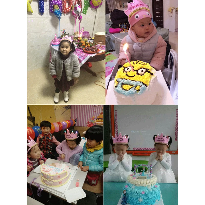 Kids Party Toys Happy Birthday Hat Led Flashing Crown Toys for Children Hats 0-3 Years Headgear Baby Girls Boys Gift