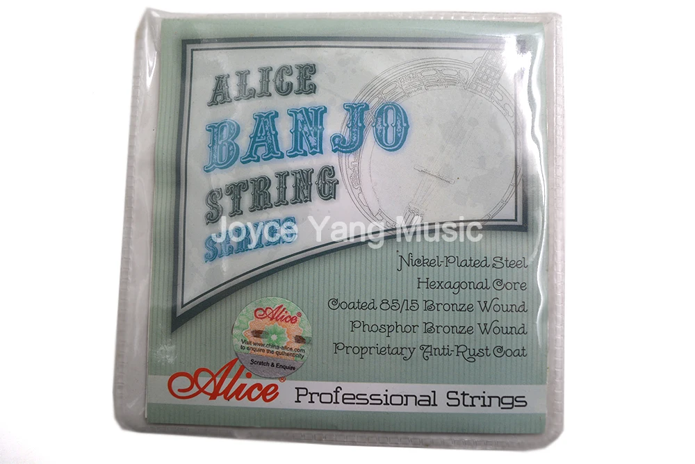 

Alice AJ06 4-String Banjo Strings Nickel-Plated Steel Strings/Coated 85/15 Bronze Wound .009-.030 in.