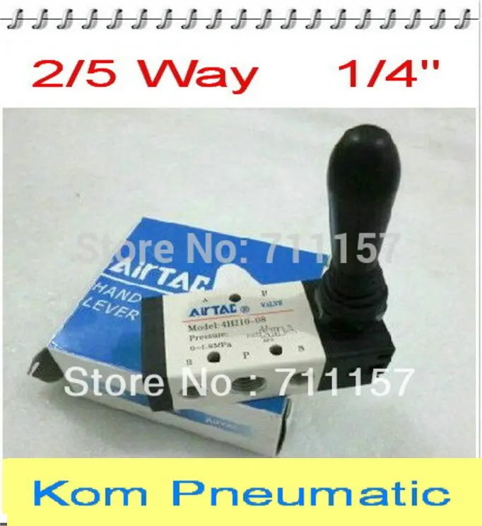 

Wholesale 5 Port 2 Pos 1/4" PT Hand Lever Operated Control Pneumatic Valve 4H210-08