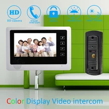 (1 Set)Touch panel 7 inch Monitor Home Improvement Video Door Phone Home Security Digital Doorbell Door Access Control Intercom